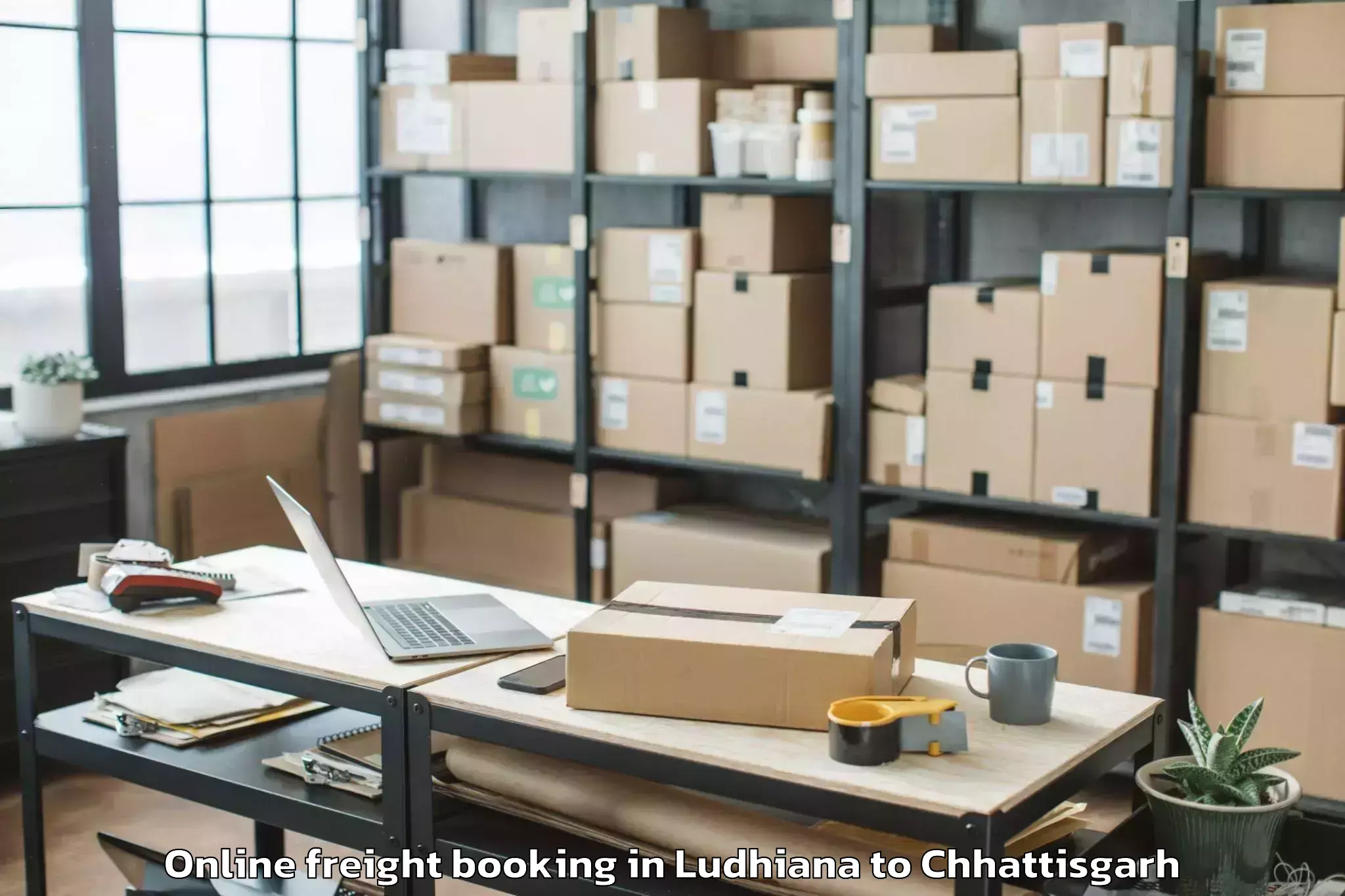 Expert Ludhiana to Udaipur Dharamjaigarh Online Freight Booking